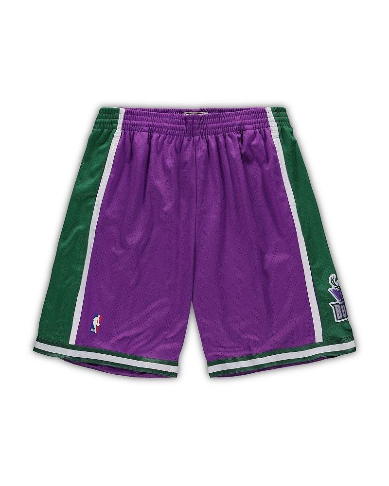 Men's Purple Milwaukee Bucks Big and Tall Hardwood Classics Team Swingman Shorts $43.70 Shorts