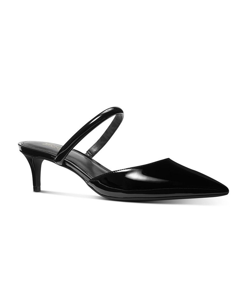Women's Jessa Flex Mule Kitten-Heel Pumps Black $60.75 Shoes