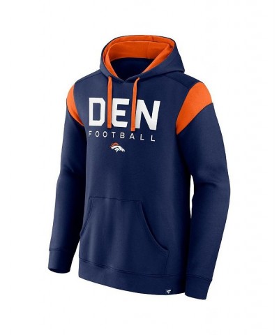 Men's Branded Navy Denver Broncos Call The Shot Pullover Hoodie $43.99 Sweatshirt