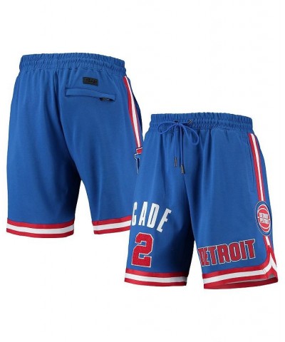 Men's Cade Cunningham Blue Detroit Pistons Player Replica Shorts $52.80 Shorts