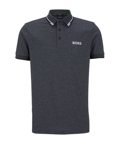 Men's Contrast Detail Polo Shirt Gray $51.20 Polo Shirts