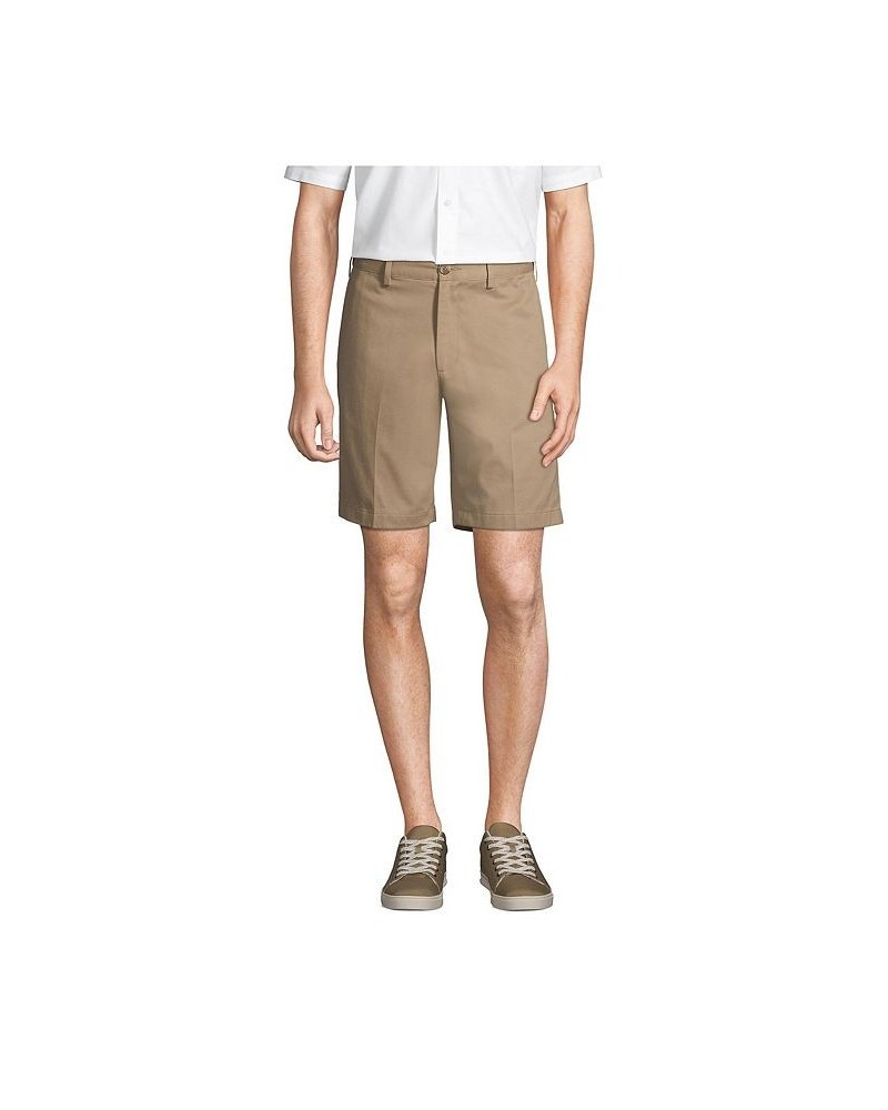 Men's Comfort Waist 9 Inch No Iron Chino Shorts Tan/Beige $34.28 Shorts