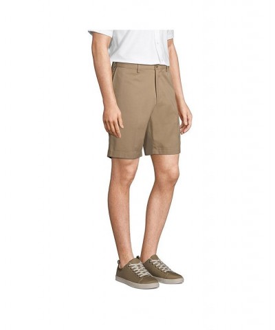 Men's Comfort Waist 9 Inch No Iron Chino Shorts Tan/Beige $34.28 Shorts