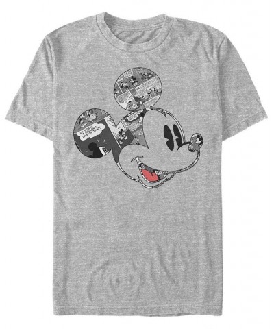 Men's Comic Mouse Short Sleeve T-Shirt Gray $17.84 T-Shirts