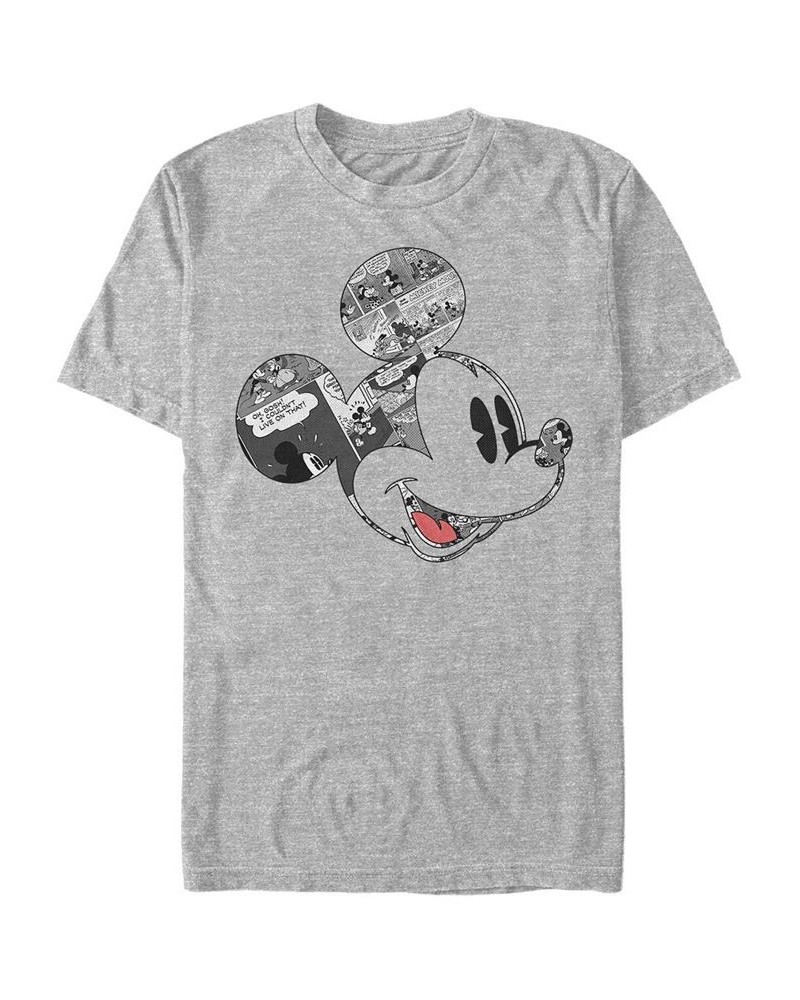 Men's Comic Mouse Short Sleeve T-Shirt Gray $17.84 T-Shirts