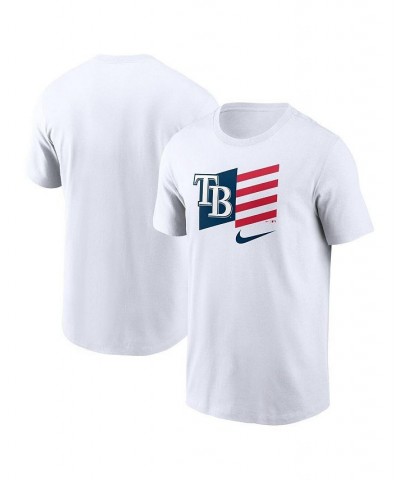 Men's White Tampa Bay Rays Americana Flag T-shirt $20.25 T-Shirts
