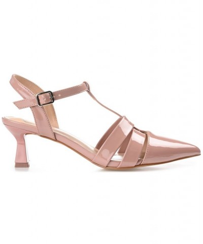 Women's Jazlynn T-Strap Heels PD02 $49.00 Shoes