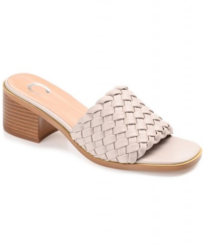 Women's Fylicia Woven Sandals Brown $34.85 Shoes