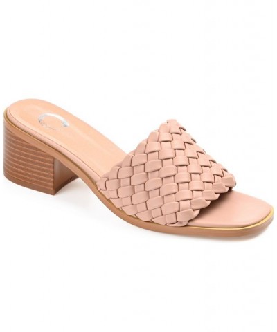 Women's Fylicia Woven Sandals Brown $34.85 Shoes