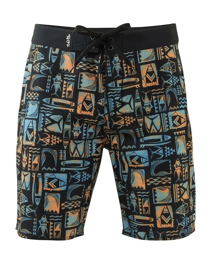 Men's Tiki Waves Board Shorts Black $35.36 Shorts