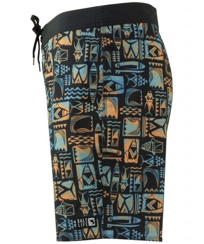 Men's Tiki Waves Board Shorts Black $35.36 Shorts