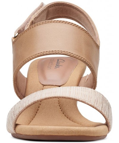 Women's Kyarra Faye Slingback Wedge Sandals Tan/Beige $32.70 Shoes