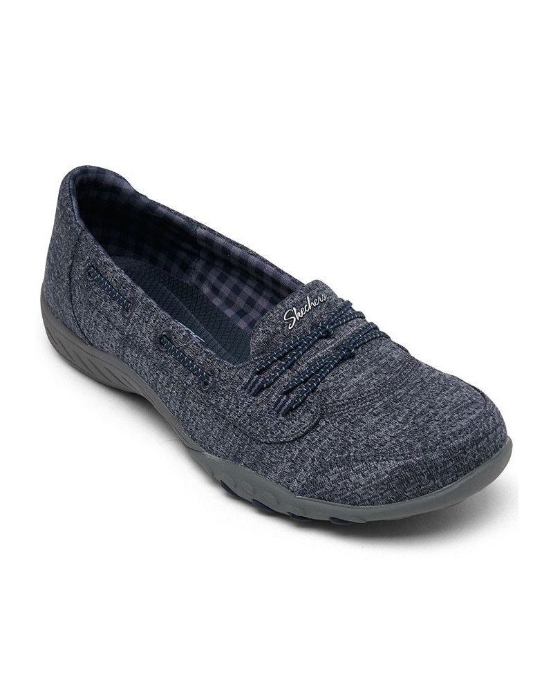 Women's Relaxed Fit - Breathe-Easy - Good Influence Slip-On Walking Sneakers Blue $33.75 Shoes