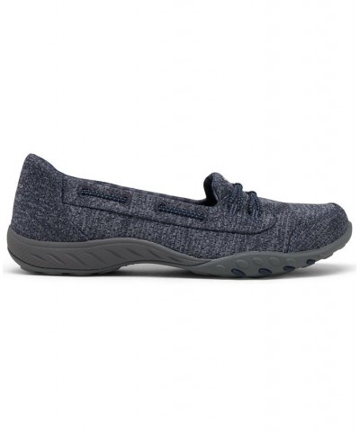 Women's Relaxed Fit - Breathe-Easy - Good Influence Slip-On Walking Sneakers Blue $33.75 Shoes