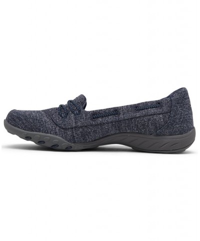 Women's Relaxed Fit - Breathe-Easy - Good Influence Slip-On Walking Sneakers Blue $33.75 Shoes