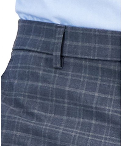 Perry Ellis Men's Essentials Slim Fit Plaid Dress Pants Gray $21.12 Pants