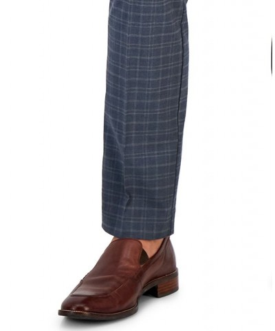 Perry Ellis Men's Essentials Slim Fit Plaid Dress Pants Gray $21.12 Pants