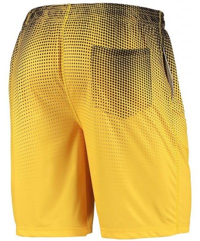 Men's Black and Gold-Tone Pittsburgh Steelers Historic Logo Pixel Gradient Training Shorts $16.00 Shorts