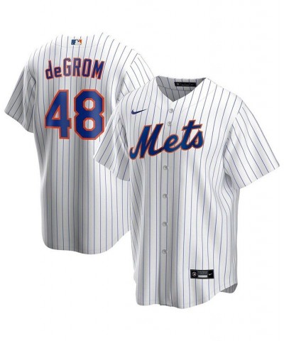 Men's Jacob Degrom White New York Mets Home Replica Player Name Jersey $35.52 Jersey