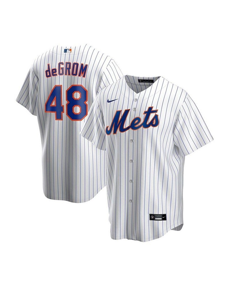 Men's Jacob Degrom White New York Mets Home Replica Player Name Jersey $35.52 Jersey