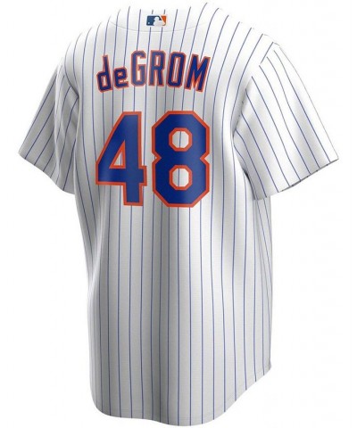 Men's Jacob Degrom White New York Mets Home Replica Player Name Jersey $35.52 Jersey