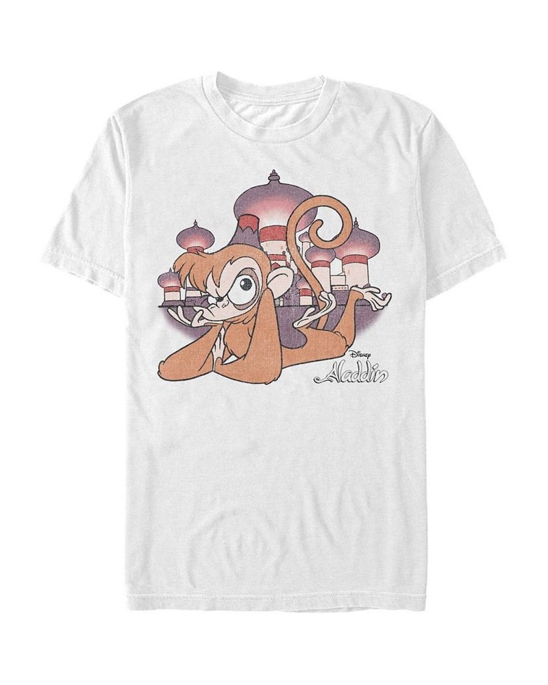 Disney Men's Aladdin Upset Abu Sulton's Palace Short Sleeve T-Shirt White $19.24 T-Shirts