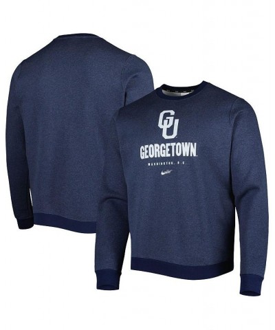 Men's Heather Navy Georgetown Hoyas Vault Stack Club Fleece Pullover Sweatshirt $34.79 Sweatshirt