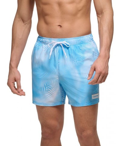 Men's 5" Optical Wrap Swim Trunks Blue $15.81 Swimsuits