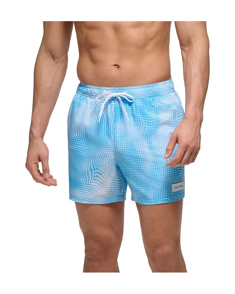 Men's 5" Optical Wrap Swim Trunks Blue $15.81 Swimsuits