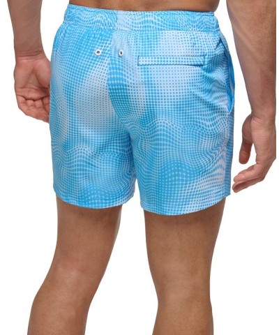 Men's 5" Optical Wrap Swim Trunks Blue $15.81 Swimsuits