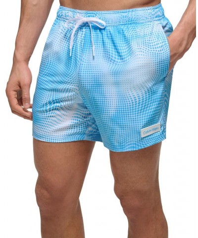 Men's 5" Optical Wrap Swim Trunks Blue $15.81 Swimsuits