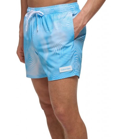 Men's 5" Optical Wrap Swim Trunks Blue $15.81 Swimsuits