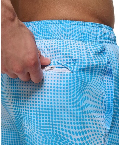 Men's 5" Optical Wrap Swim Trunks Blue $15.81 Swimsuits