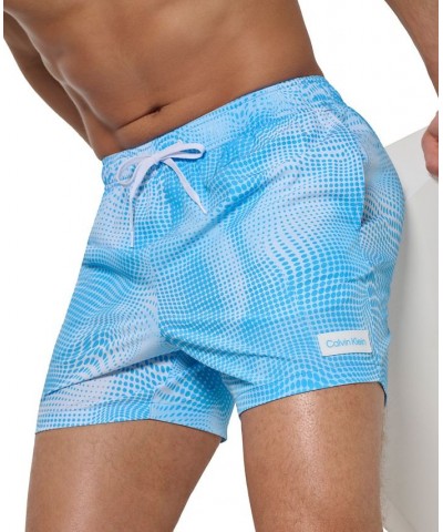 Men's 5" Optical Wrap Swim Trunks Blue $15.81 Swimsuits