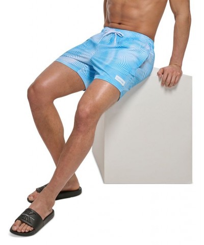 Men's 5" Optical Wrap Swim Trunks Blue $15.81 Swimsuits