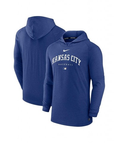 Men's Heather Royal Kansas City Royals Authentic Collection Early Work Tri-Blend Performance Pullover Hoodie $41.59 Sweatshirt