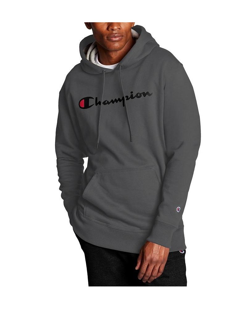 Men's Big & Tall Powerblend Logo Graphic Fleece Hoodie Granite Heather $25.11 Sweatshirt