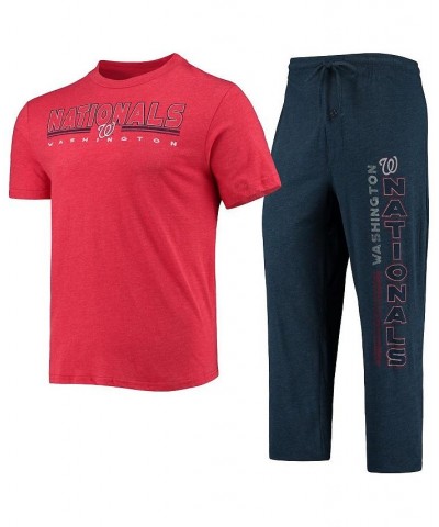 Men's Navy, Red Washington Nationals Meter T-shirt and Pants Sleep Set $38.49 Pajama
