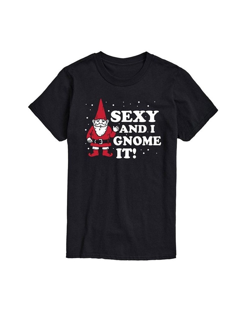 Men's Sexy and I Gnome It Short Sleeve T-shirt Black $20.99 T-Shirts