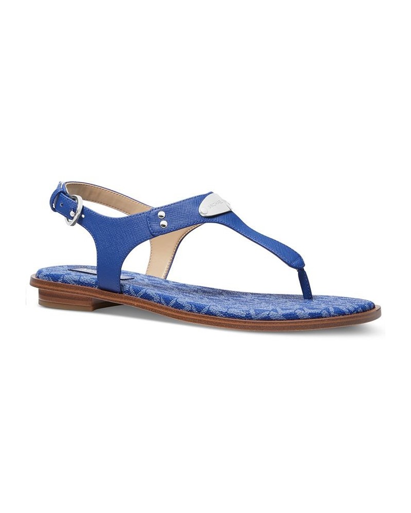 Women's MK Plate Flat Thong Sandals PD06 $52.25 Shoes