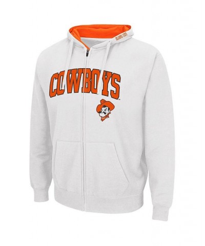 Men's White Oklahoma State Cowboys Arch and Logo 3.0 Full-Zip Hoodie $31.19 Sweatshirt