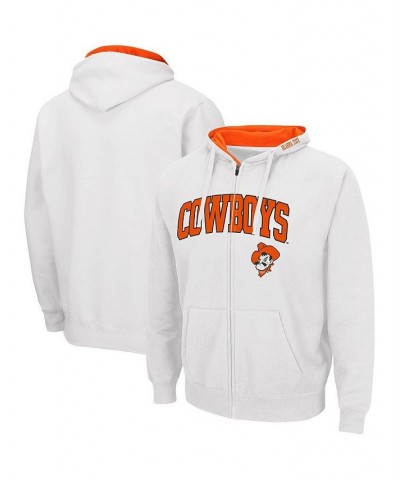 Men's White Oklahoma State Cowboys Arch and Logo 3.0 Full-Zip Hoodie $31.19 Sweatshirt