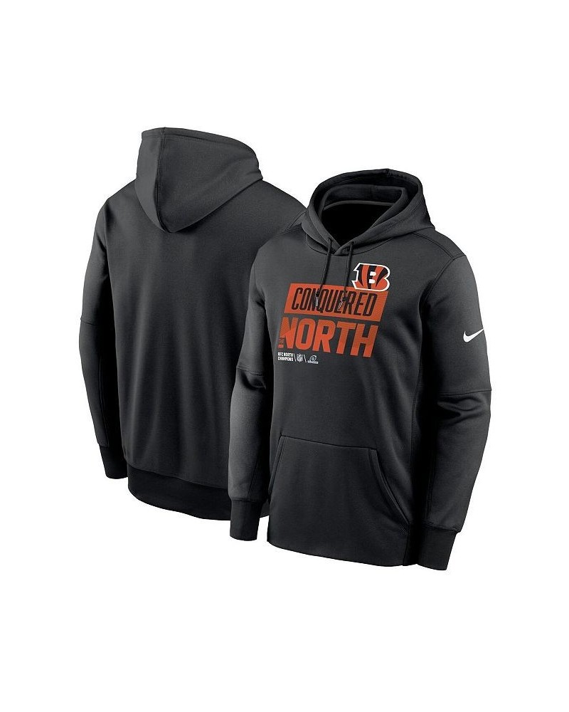 Men's Black Cincinnati Bengals 2022 AFC North Division Champions Locker Room Trophy Collection Pullover Hoodie $43.70 Sweatshirt