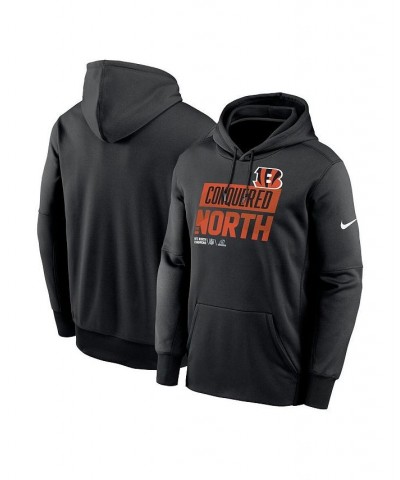 Men's Black Cincinnati Bengals 2022 AFC North Division Champions Locker Room Trophy Collection Pullover Hoodie $43.70 Sweatshirt