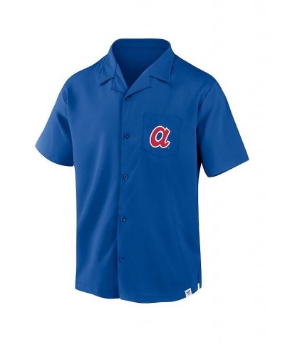 Men's Royal Atlanta Braves Proven Winner Camp Button-Up Shirt $31.50 Shirts