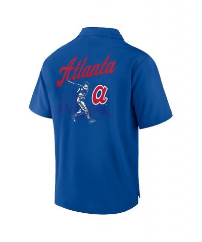 Men's Royal Atlanta Braves Proven Winner Camp Button-Up Shirt $31.50 Shirts