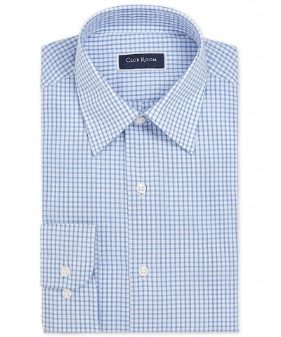 Men's Regular Fit Check Dress Shirt Blue $12.74 Dress Shirts