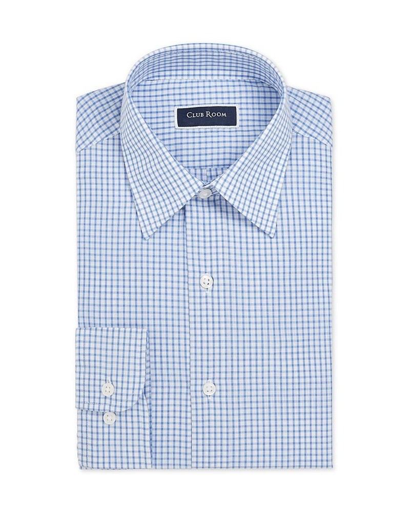 Men's Regular Fit Check Dress Shirt Blue $12.74 Dress Shirts