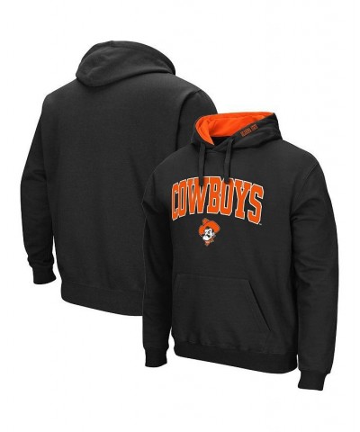 Men's Black Oklahoma State Cowboys Arch & Logo 3.0 Pullover Hoodie $32.99 Sweatshirt