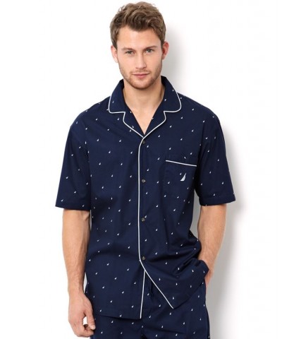 Men's Signature Pajama Shirt Blue $13.55 Pajama
